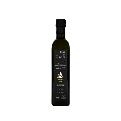 Butelka oliwy z oliwek BIO extra virgin Melissakis 500 ml